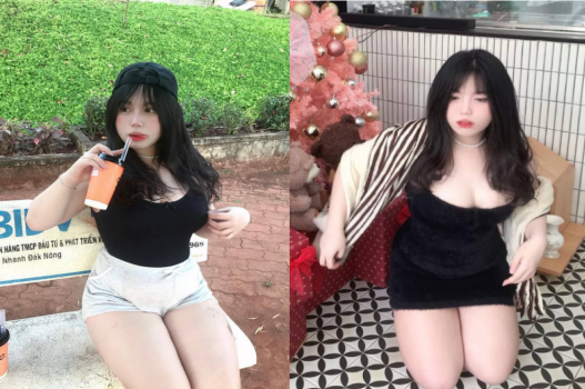 Ngực khủng làm hàng bé ngại ngùng